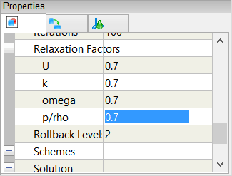 Relaxation Factor p properites