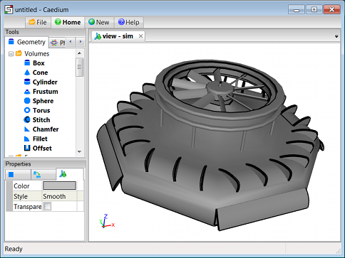 Caedium Showing COLLADA Model