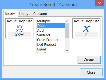 Create Result - cos(theta)