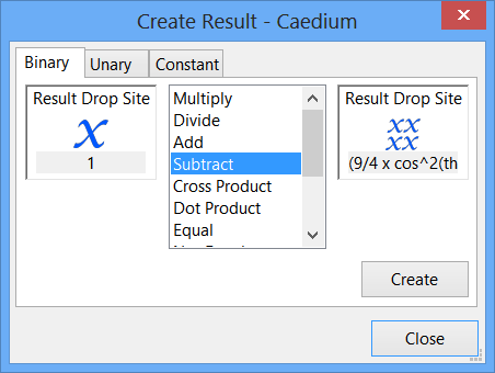 Create Result - theory