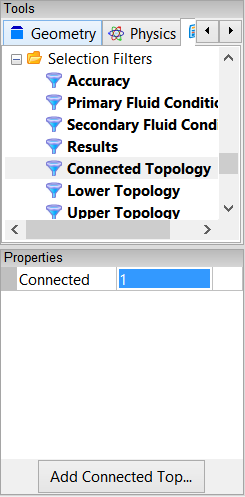 Connected Topology Tool Properties