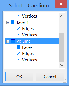 Selecting a volume